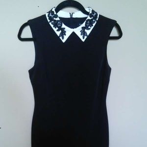 Black with Lace Embellished Collar (sz 6)